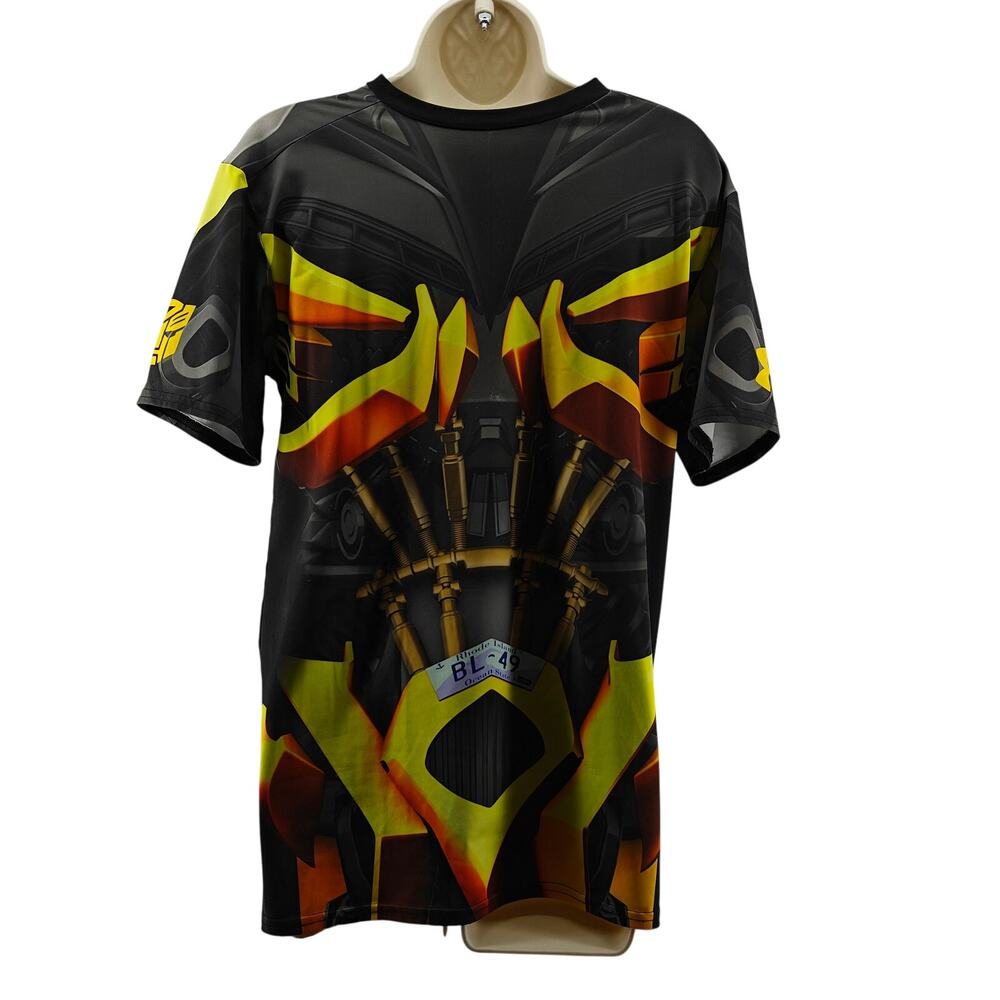Under Armour Shirt Mens Large Gray Transformers Bumblebee Heatgear Authentic Tee